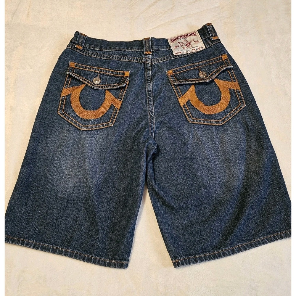 True Religion World Tour Y2K Joey Super T Bermuda Shorts Mens Size 40